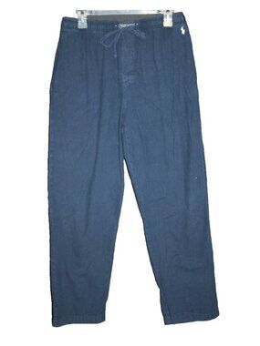 Polo Ralph Lauren Navy Blue Flannel Pajama Lounge PJ Pajama Pants Size Medium M
